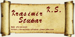 Krasimir Stupar vizit kartica
